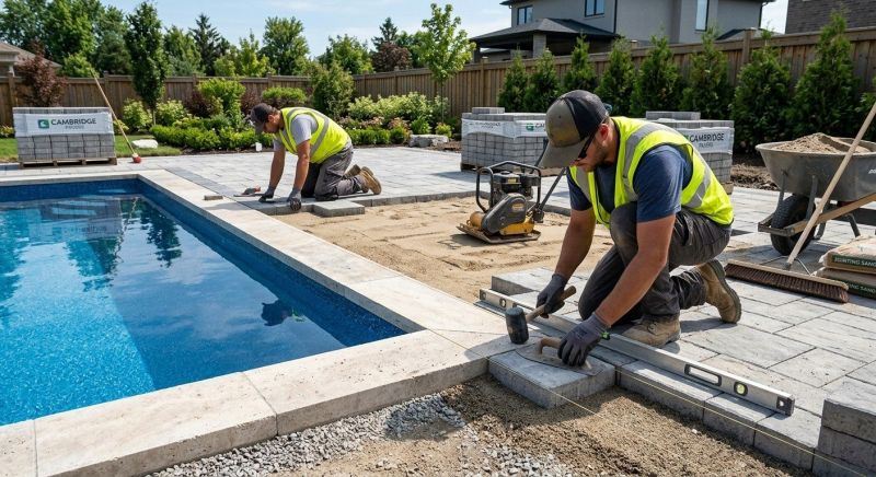 Poolside Hardscaping in Norwalk, CT